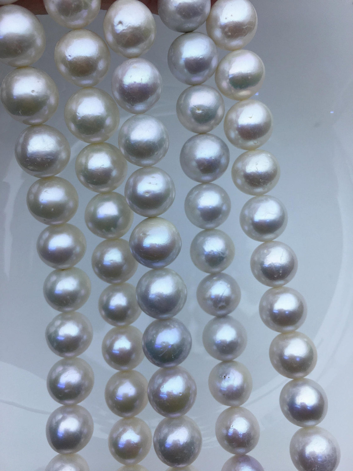 AA 11-13mm white big round Edison Freshwater Pearl,ED12-2A-5-62