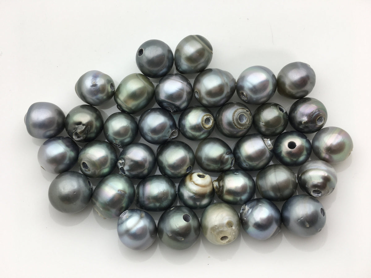 11-13mm big Single Drop Gray Green Tahitian pearl Leather Cord bracelet, SELECT leather color, Pearl Leather bracelet, Le10-004