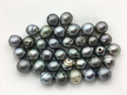 11-13mm big Single Drop Gray Green Tahitian pearl Leather Cord bracelet, SELECT leather color, Pearl Leather bracelet, Le10-004