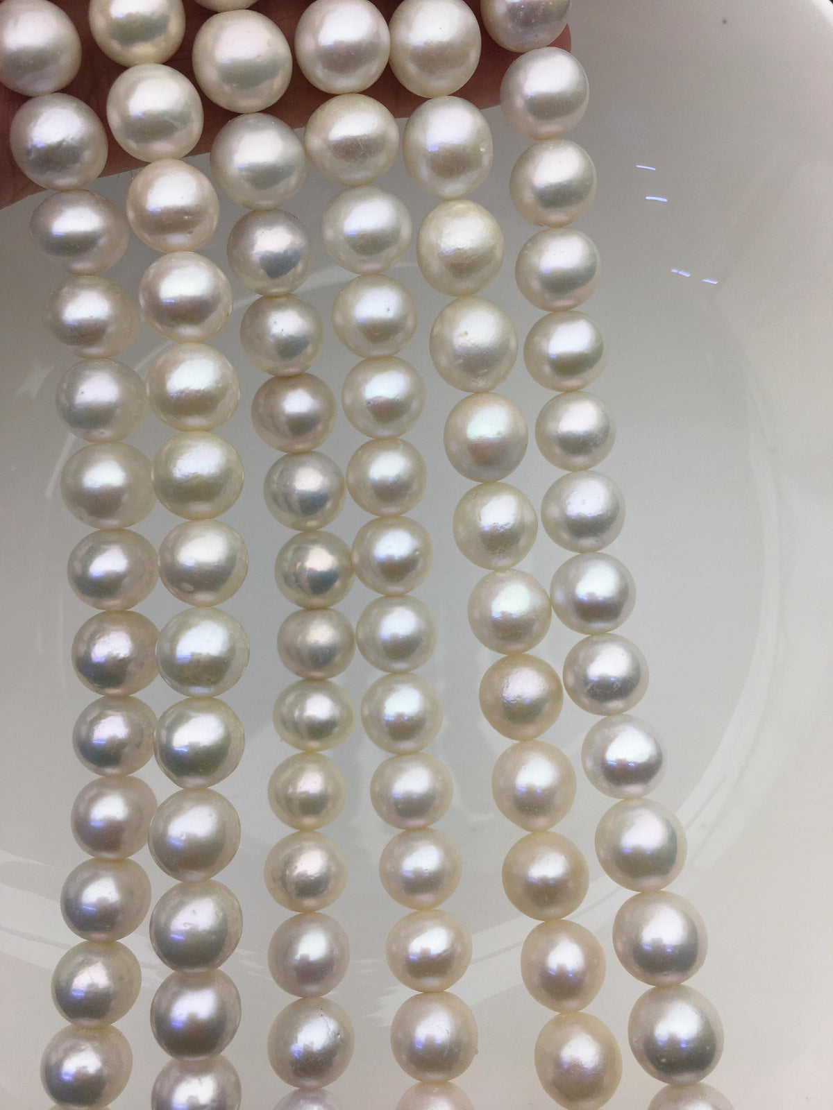AA+ 9-11mm white round freshwater pearls,RP9-2A-4