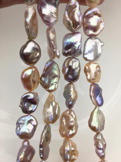 AA+ 13-15mm natural pink purple keshi Freshwater Pearl, DIY Loose Freshwater Pearl, wholesale price, china wholesale pearl, ZS-200-121-5