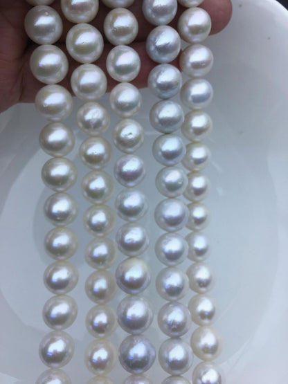 AA 11-13mm white big round Edison Freshwater Pearl,ED12-2A-5-62