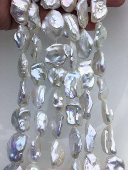 AA 14-16mm white keshi baroque Freshwater Pearl, DIY Loose Freshwater Pearl, wholesale price, china wholesale pearl, ZS-200-114