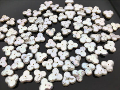 5pcs AA 11-13mm Triangle Flower White Pearl, Freshwater pearl Butterfly, for your design, Cultured Pearls Maggie Designs, ZS-17-10