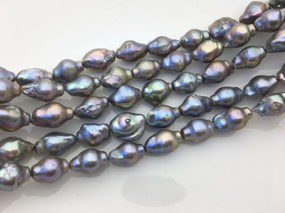 AA+ 10-12mm Gray Baroque Shape Freshwater Pearl,ZS-101-1