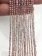 AA+ 2-2.2mm purple rice pearls, full strand, oval loose pearl beads, diy pearl, genuine pearl, Cultured pearl, diy pearl beads, LR2-2A-6