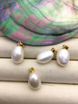 2pcs AAA 10.3-11.3mm White nugget rice pearl pendant , NC1-T6