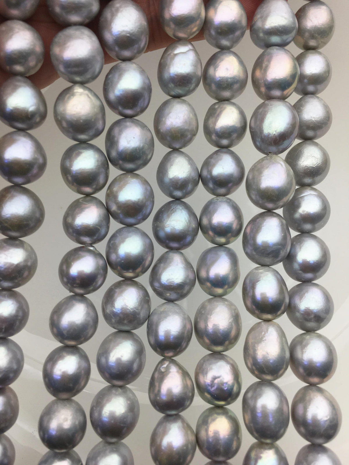 AA 11-13mm big gray oval Edison Freshwater Pearl,ED12-2A-5-20