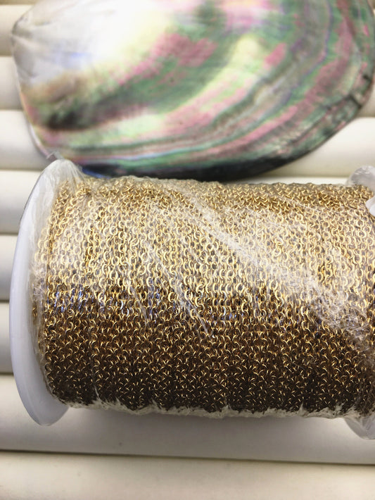 5meters 1.5mm O chain Yellow Gold Plated, AAL-T6
