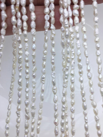 Rare!AA 3-4x4-6mm white keshi Freshwater Pearl, diy Loose Freshwater Pearl, wholesale price, china wholesale pearl, ZS-200-24