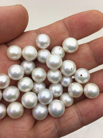 AAA 10-12mm round pearl necklace, handmade, Faith Jewelry, Pearl Jewelry, bridal set, bridal jewelry, NC1-006
