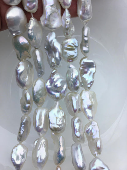 AA+ 14-16mm white long keshi baroque Freshwater Pearl, DIY Loose Freshwater Pearl, wholesale price, china wholesale pearl, ZS-200-108