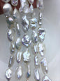 AA+ 14-16mm white long keshi baroque Freshwater Pearl, DIY Loose Freshwater Pearl, wholesale price, china wholesale pearl, ZS-200-108