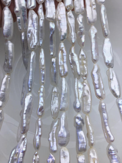 AA+ 7-11mm white Thick Keshi Biwa Pearl Necklace,ZS-200-120-7