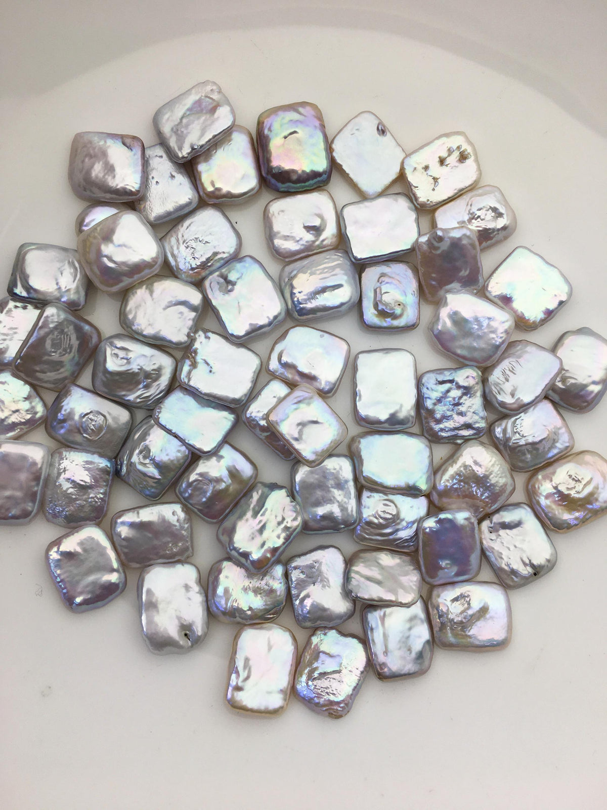 20pcs AAA 11-13mm white rectangle no hole freshwater pearls,ZS-119-7