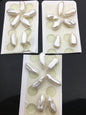 AAA 7-9mm White flower and earrings set keshi Freshwater Pearl, Fresh Water Pearl, Wedding Necklace, ZS-127-62-5