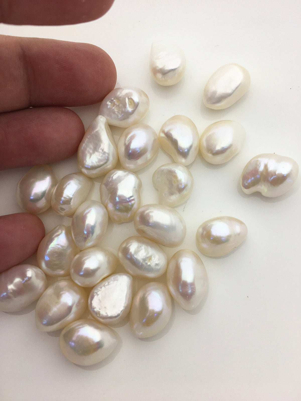 10pcs AAA 11.5-12.5mm white long nugget freshwater pearls, white baroque pearl, irregular pearl, pearl wholesale supply China, LM12-T5