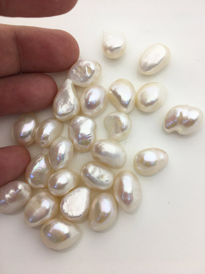 10pcs AAA 11.5-12.5mm white long nugget freshwater pearls, white baroque pearl, irregular pearl, pearl wholesale supply China, LM12-T5