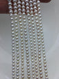 High Luster!AAA 4.5-5mm tiny white button round pearls, full strand, Rondelle pearl Beads, white freshwater pearl, loose strands, SM4-3A-44