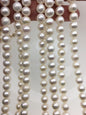 AA 7.4-8.3mm white near round freshwater pearls, large hole, loose pearl beads material, gift for her necklace, Cultured pearl, RP8-2AY-BDc-3