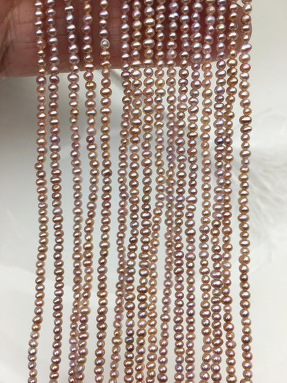 AAA 2-2.5mm purple seed potato freshwater pearls, seed pearl, small size pearls bead wholesale, CR2-3A-3