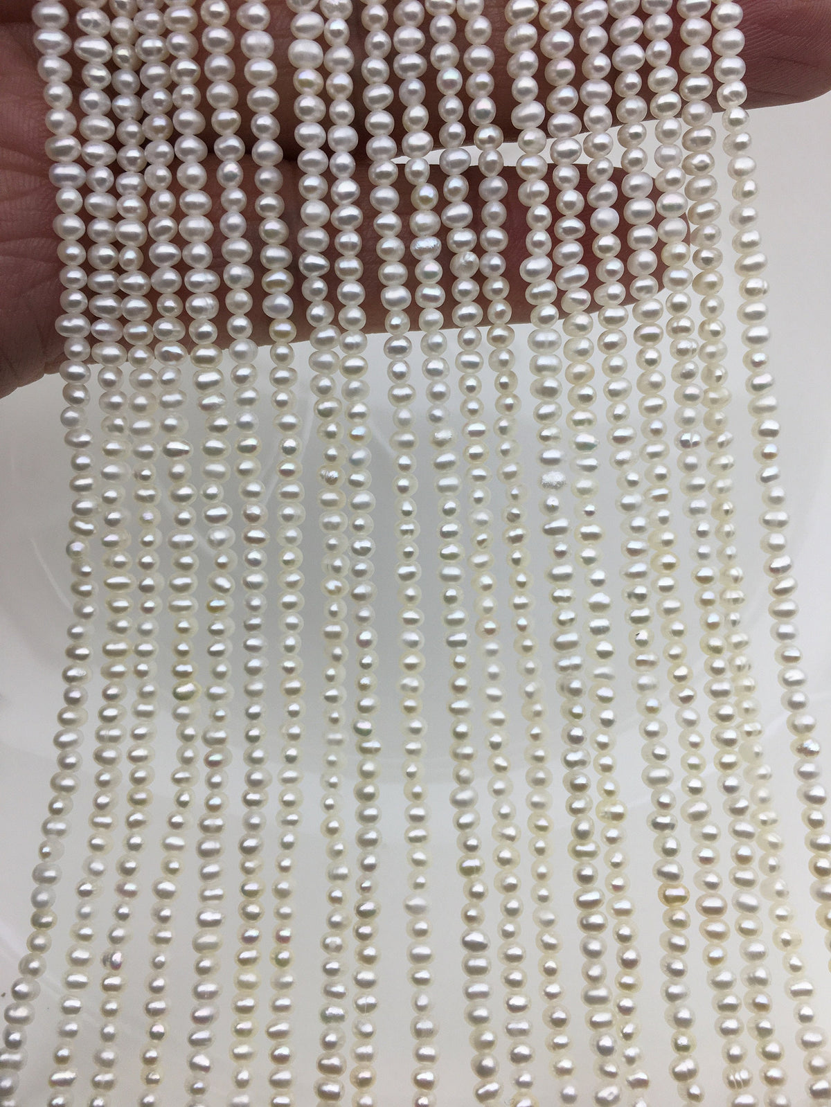 AAA 2.3-2.5mm white seed potato freshwater pearls, seed pearl, small size pearls bead wholesale, CR2-3A-8