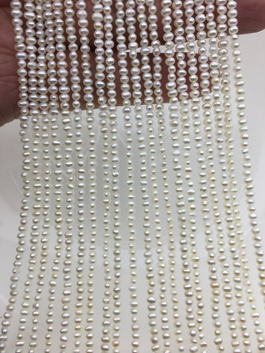 AAA 2.3-2.5mm white seed potato freshwater pearls, seed pearl, small size pearls bead wholesale, CR2-3A-8