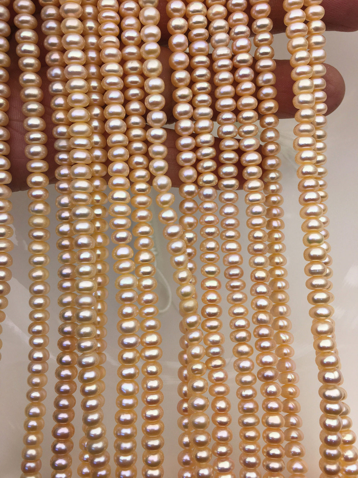 AAA 5-6mm pink button round freshwater pearls,Rondelle pearl Beads,white freshwater pearl,loose strands,SM5-T1