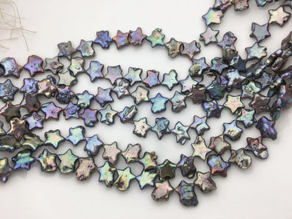A 10-11mm black Five-pointed star Pearl,Freshwater pearl Star, for your design,Cultured Pearls,ZS-103-23
