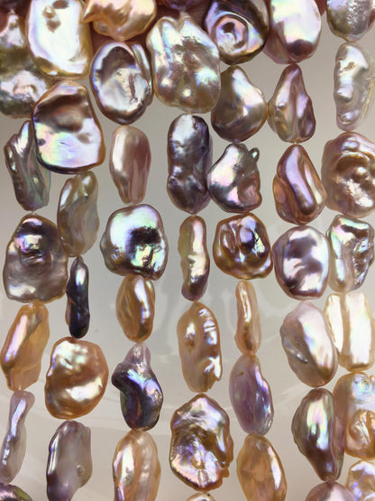AAA 13-15mm natural pink purple keshi Freshwater Pearl, DIY Loose Freshwater Pearl, wholesale price, china wholesale pearl, ZS-200-121-4