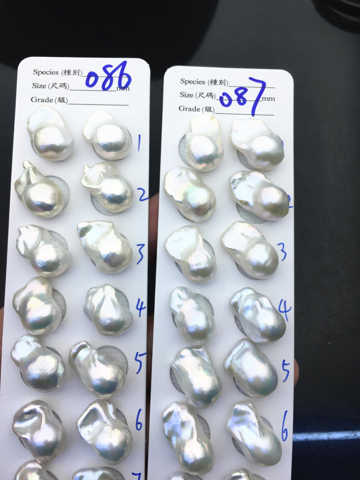 1 pair AAA 12-15x18-24mm White Flame ball Pearl Pairs - large Baroque freshwater pearl pairs, Fire Ball Pearl, FL15-3A-8-47