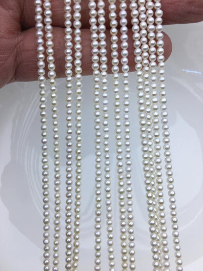 AAA 2.5-2.7mm white round seed freshwater pearls, for pearl necklace, loose freshwater pearl, RP2-3A-13