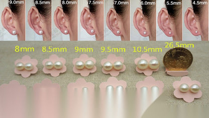 1 pair AAA 6-7mm Brown Stud Earrings,Sterling Silver,Wedding,classic pearl studs,SE1-T22