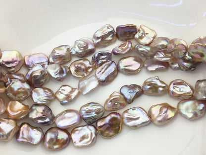 Purple Keshi Freshwater Pearl Strand — 16–19 mm