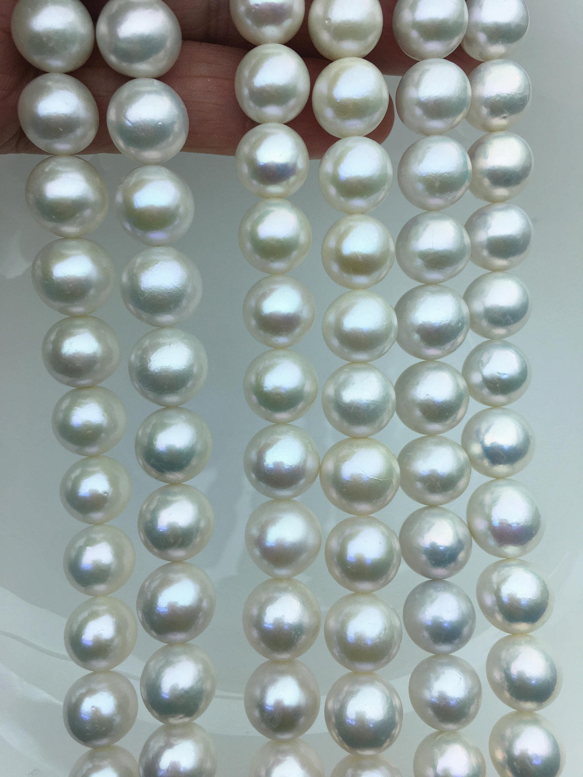 AAA 11-13mm white round freshwater pearls, loose pearl beads, round pearl string, pearl necklace DIY jewelry material, RP12-3A-7