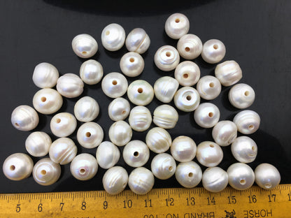 20pcs AA+ 12-13mm Big Thick white button round freshwater pearls, 2.2mm large hole, Rondelle pearl Beads, loose freshwater pearl, SM12-2A-2