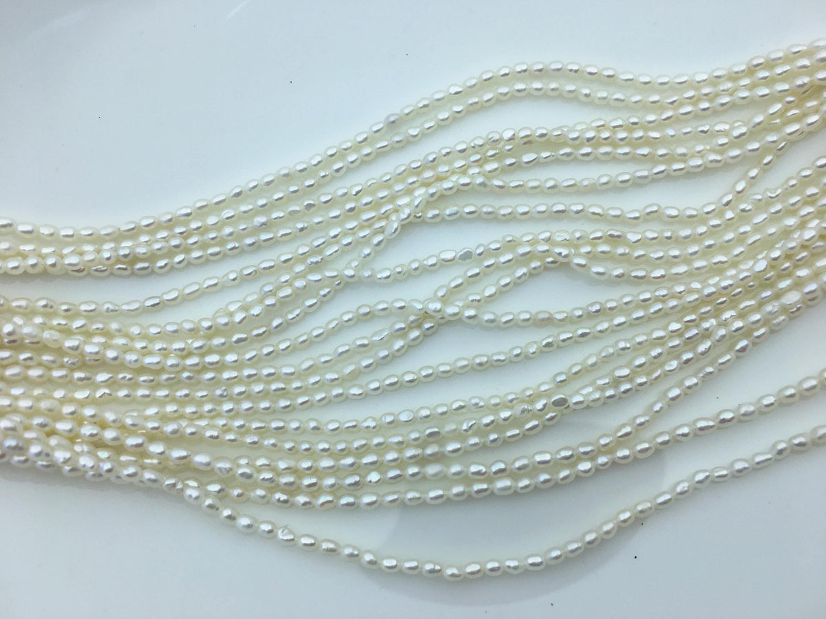 AA+ 2.5-2.8*3-4mm white rice pearls, oval loose pearl beads, diy pearl, genuine pearl, Cultured pearl, diy pearl beads, LR2-2A-1
