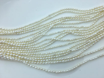 AA+ 2.5-2.8*3-4mm white rice pearls, oval loose pearl beads, diy pearl, genuine pearl, Cultured pearl, diy pearl beads, LR2-2A-1