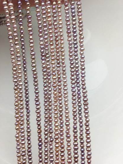 AAA 2.5-3mm purple seed potato freshwater pearls, seed pearl, small size pearls bead wholesale, CR2-3A-4