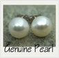 SELECT SIZE-One pair white pearl earrings, Ivory studs, Sterling Silver, button round, bridesmaid gifts, post earring, Christmas Gift, SE1-008