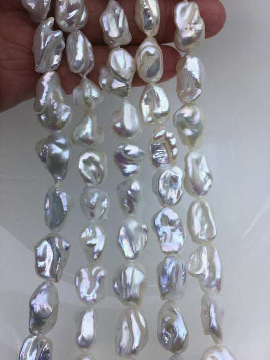 AA+ 11-14mm white thick long keshi Freshwater Pearl, DIY Loose Freshwater Pearl, wholesale price, china wholesale pearl, ZS-200-93