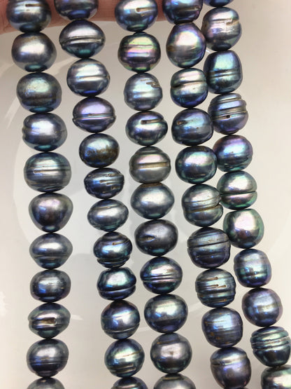 AA 12=14mm Big Green Blue button round freshwater pearl strand,loose freshwater pearl,SM13-T2