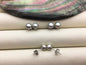 1 pair AAA 6-7mm tiny light gray pearl stud earrings,Sterling Silver,SE1-T15