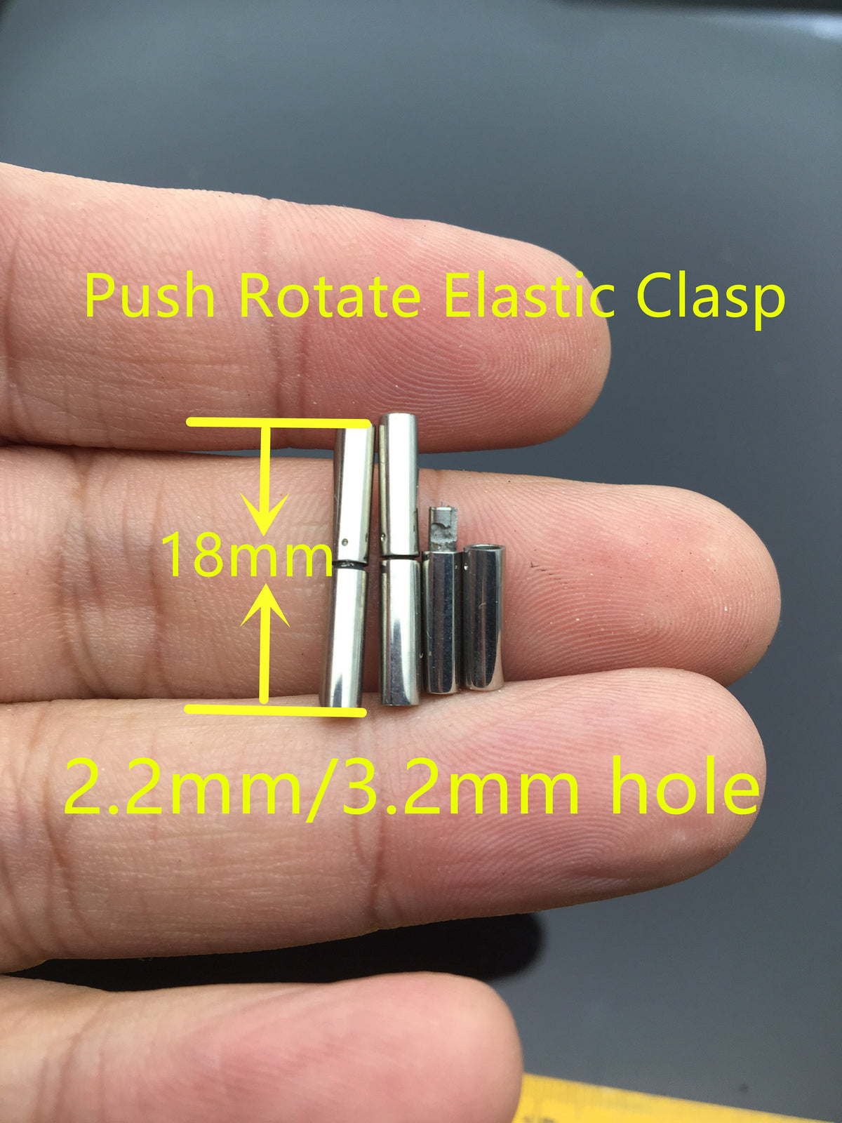 2pcs 2.2mm 3.2mm hole round leather cord bracelet necklace bayonet clasp, DIY, necklace clasp, bracelet clasp, high quality, AAL-007