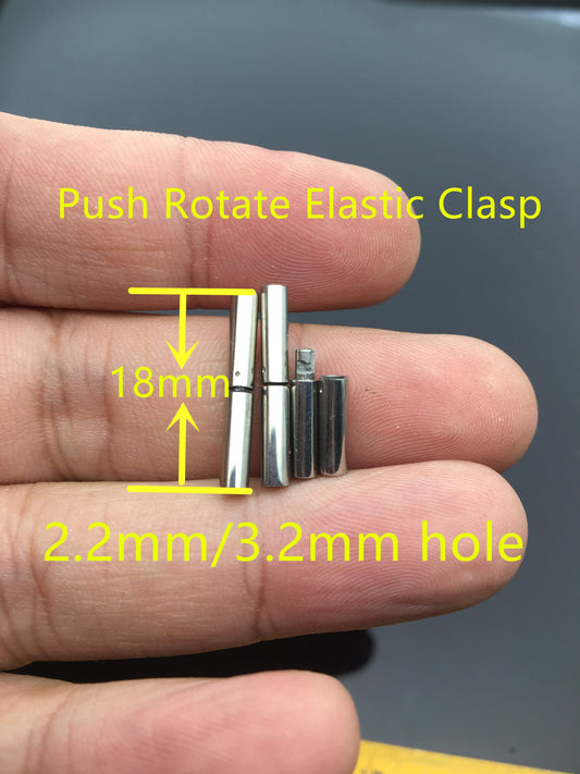 2pcs 2.2mm 3.2mm hole round leather cord bracelet necklace bayonet clasp, DIY, necklace clasp, bracelet clasp, high quality, AAL-007