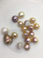 17pcs AAA 12-18mm natural color Baroque Teardrop Mabe Freshwater Pearls,no hole,MB-T2