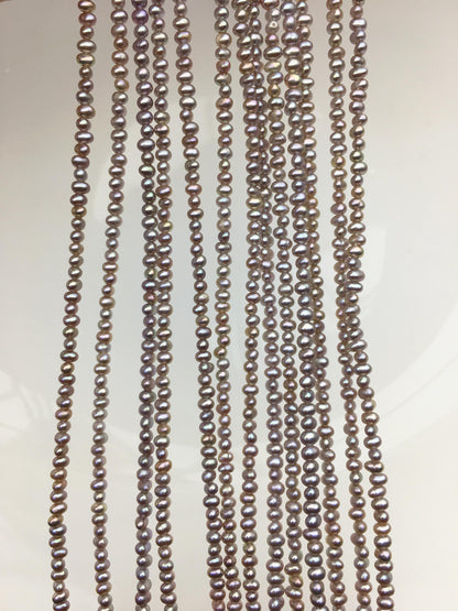 AAA 2-2.2mm gray purple seed potato freshwater pearls, seed pearl, small size pearls bead wholesale, CR2-T2