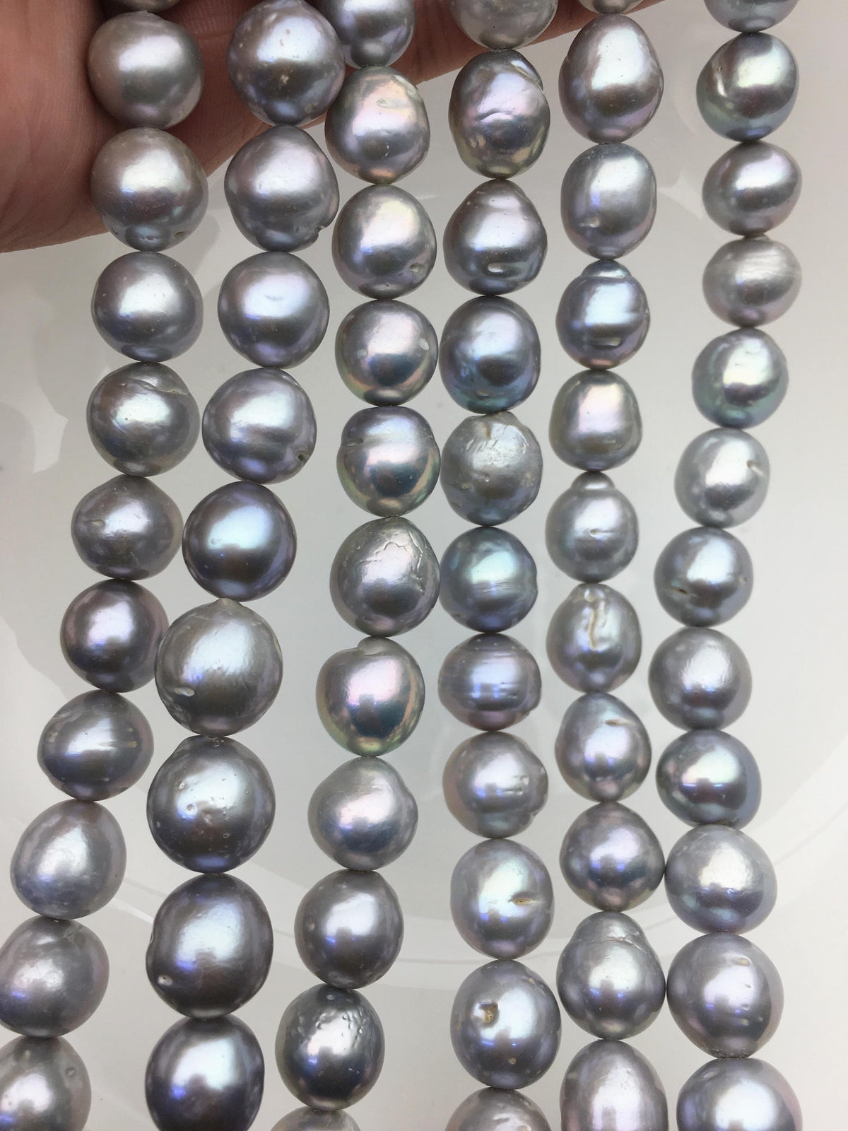 AA 11-13mm big gray baroque drop Edison Freshwater Pearl,ED12-2A-5-76