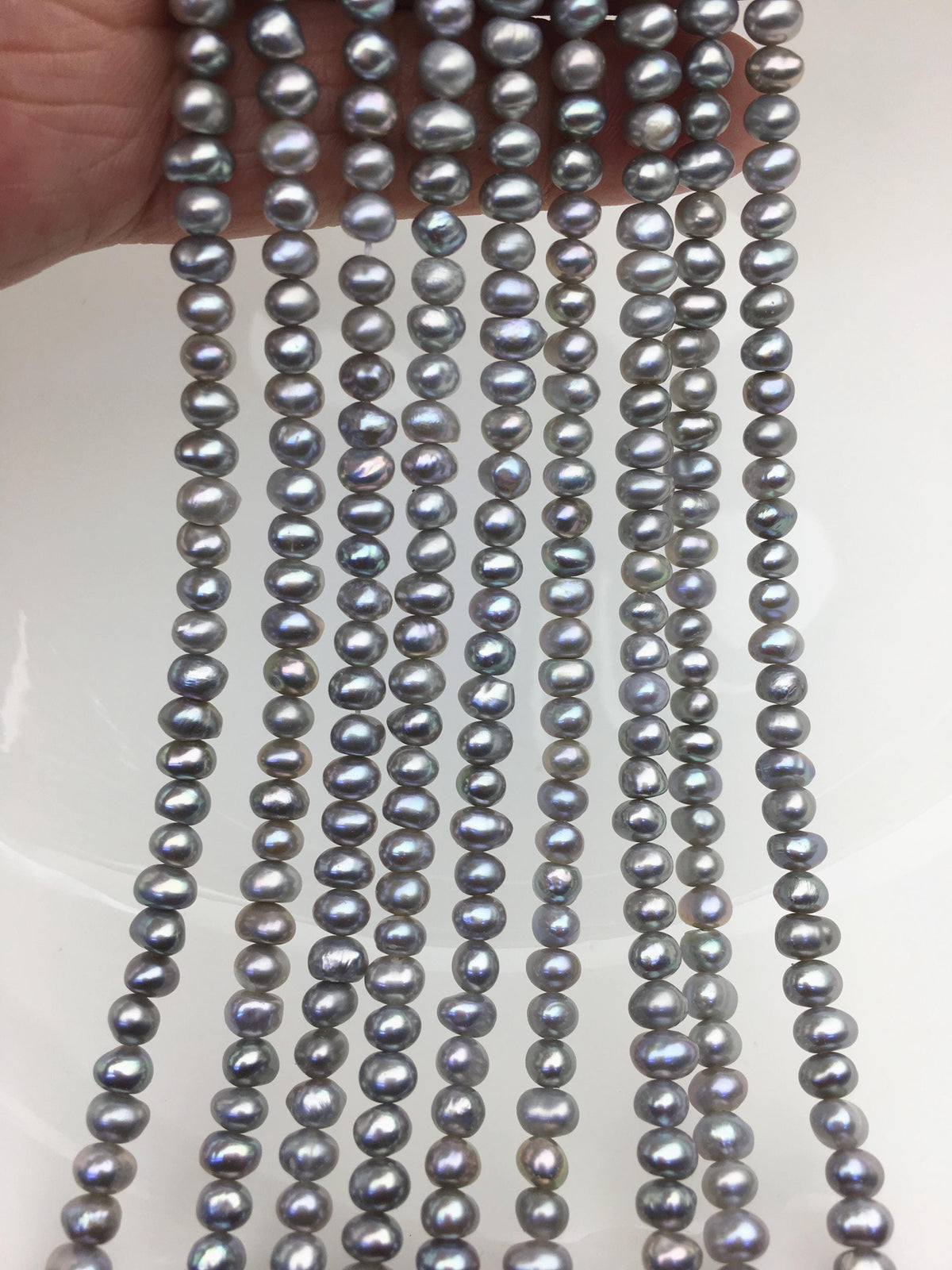 AA+ 4.5-5mm gray potato pearls,seed freshwater pearl,small size pearl,for pearl necklace,for earrings,CR4-T4