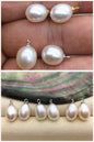 AAA 9mm White/Gray rice pearl dangle earrings,S925 Sterling Silver pearl earrings,pearl for women,SE3-165